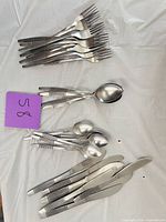Grouped view of all flatware pieces