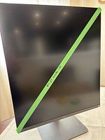 Front view of LG monitor with diagonal tape marking size