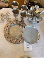 Group shot of all seven items on table