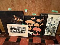 All four framed prints lined up