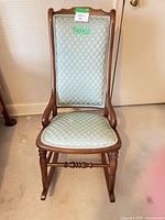 Full front view of rocking chair