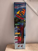 Front view of sealed SkyClipper kite retail box