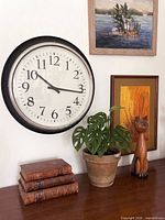 Front view of IKEA Bravur wall clock mounted on wall