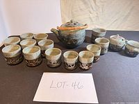 Full tea set laid out