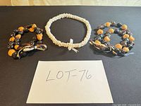 Overview of all three chokers laid out