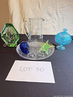 Group shot of all six glass items