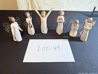 Group shot of all six Willow Tree angel figurines