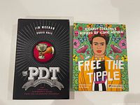 Front covers of both cocktail books