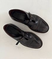 Top view showing overall shoe design and wear