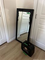 Mirror and train case together for scale and context