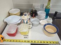 group shot of all ceramic and glass items on counter