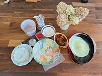 Group shot of all items arranged on floor