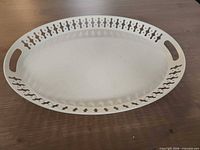 Top view showing full tray shape, handles, rim cutouts