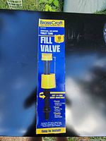 Front of BrassCraft fill valve retail box showing product and branding