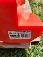 Label on Resisto Red Zone corner guard
