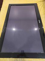 Front view of Samsung plasma TV screen and bezel