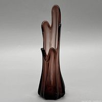 full front view of tall amethyst swung vase