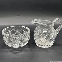 Both cut glass pieces side by side