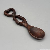 Front view showing heart and ring cut-outs and bowl