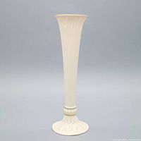 Full view of Lenox ivory fluted bud vase