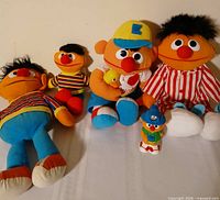 Front view of all five Ernie items