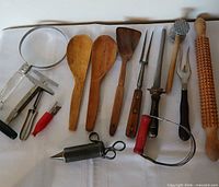 All 14 utensils laid out
