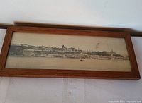 Full view of framed sepia panorama