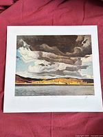 Full view of lithograph on sheet showing image and margins