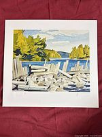 Full view of unframed lithograph on sheet