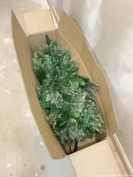 Tree sections inside cardboard box