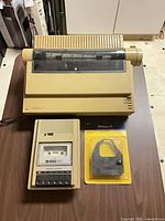 Apple ImageWriter II printer, Atari 410 recorder, Pelikan Z114 ribbon