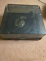 Turntable with dust cover closed