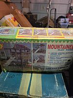Cardboard box labeled Hedstrom Mountaineer Play Tower kit