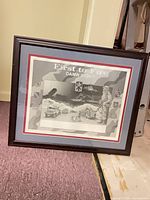 Full view of framed print showing artwork, frame and mat