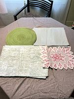 Group shot of assorted placemats showing each style