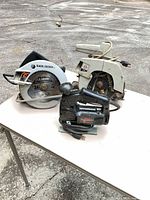 All three corded saws displayed on table