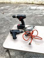 All three drills on table showing overall lot