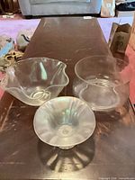 All three glass bowls displayed together