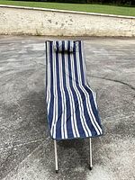 chaise lounge front three-quarter view unfolded