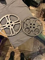 Overview of both metal film reels on surface