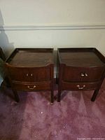 Pair of nightstands front view