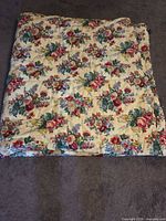 Comforter folded showing full floral pattern