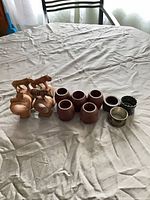 Group view of all napkin rings on table