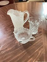 All three Shannon Crystal pieces grouped on table