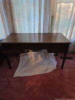 Front view of desk