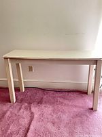 Full front view of console table