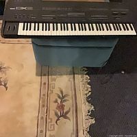 Full view of Yamaha DX5 keyboard on stand