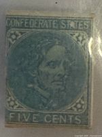 Front view of the stamp showing full design details