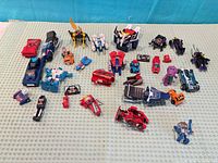Group shot showing entire assortment of transforming toys