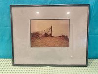 Full view of framed photograph print with mat and frame